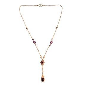 Vintage Sterling Amethyst Necklace